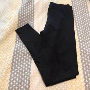 Black nylon leggings